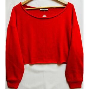 ZENANA FLEECE ROUND NECK CROPPED SZ SMALL SWEATSHIRT